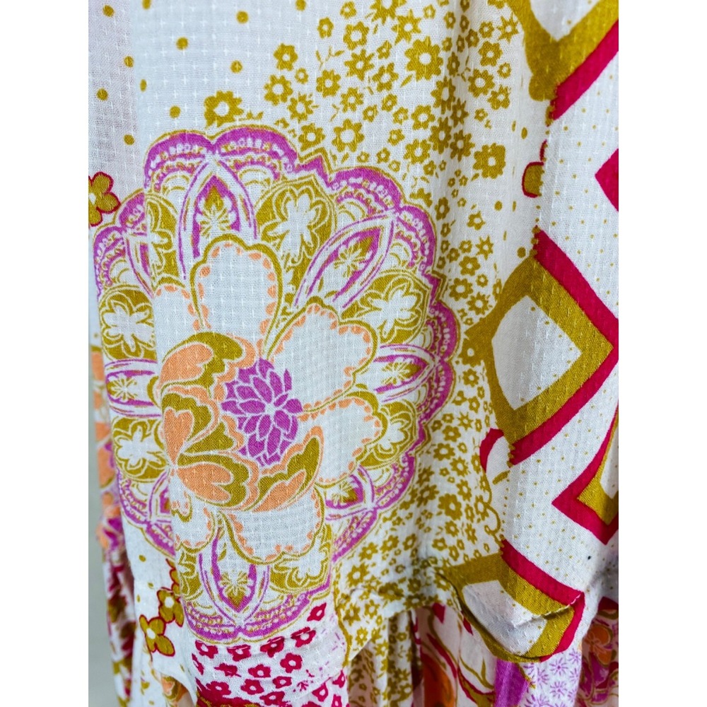Intimately Free People Get A Clue Mini Dress Size M Strappy Floral Flounced - Picture 13 of 16
